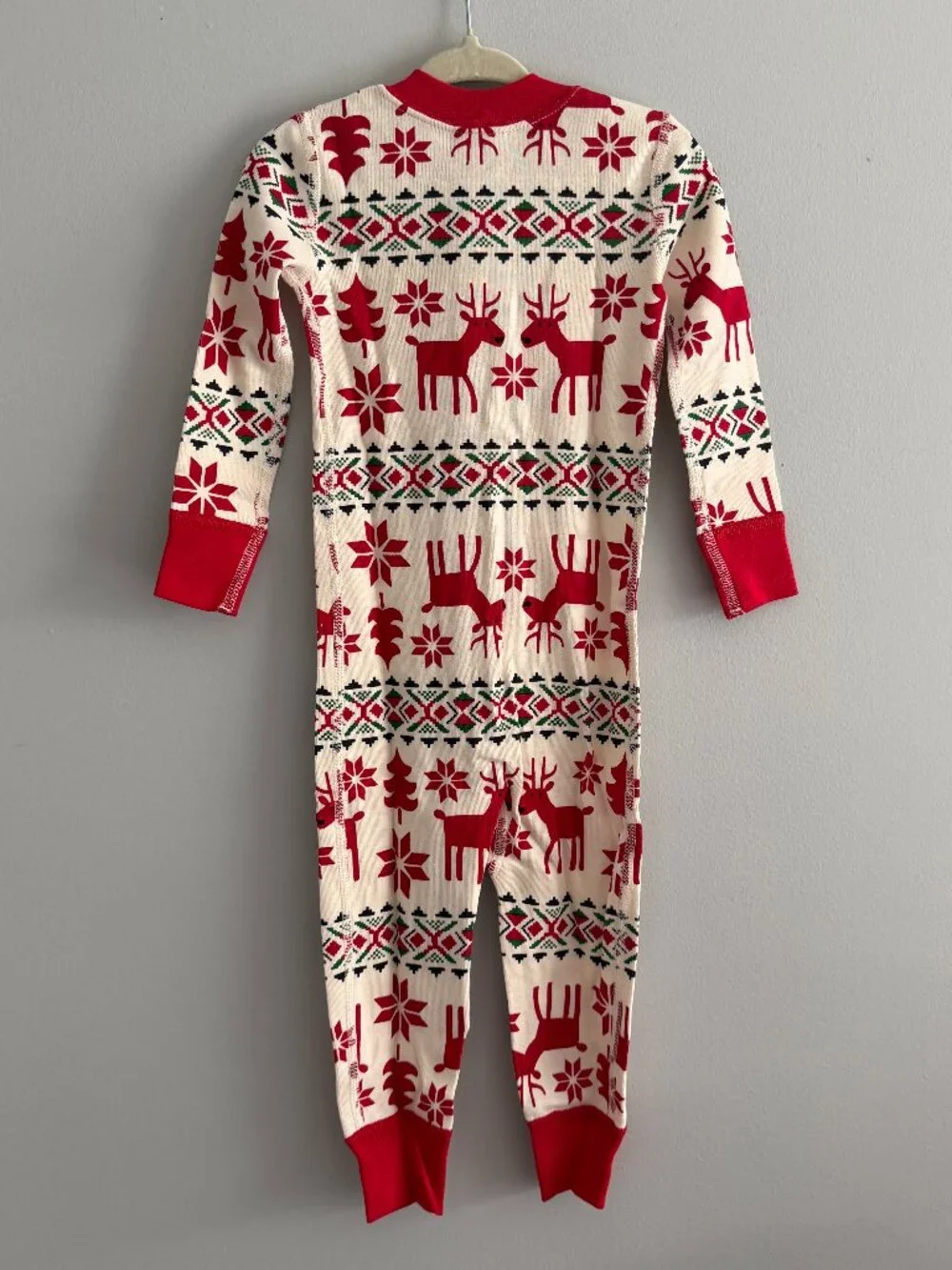 Hanna Andersson Baby Holiday Zip Sleeper in Dear Deer 18-24M